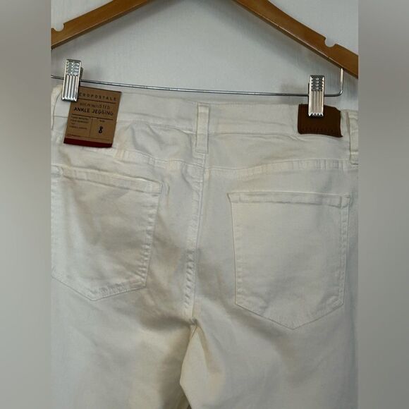 Aeropostale high waisted ankle jegging size 8 white denim NWT - Picture 10 of 16